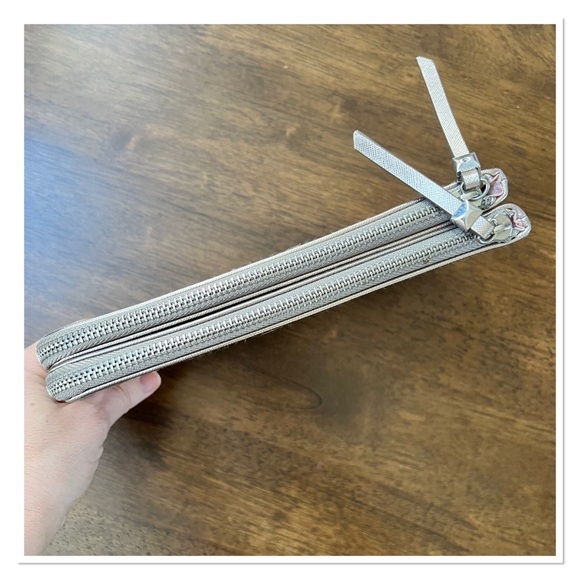 STELLA & DOT Perforated Golden Bronze Double Clutch - Picture 3 of 11